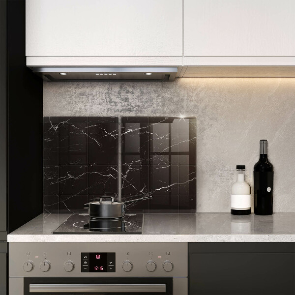 Osłona ściany przy kuchence gazowej Marmurowe kafelki