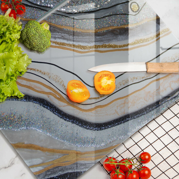 Ochrona na ścianę w kuchni skała ze złotem