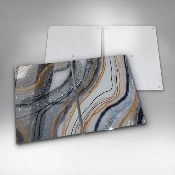 Ochrona na ścianę w kuchni skała ze złotem