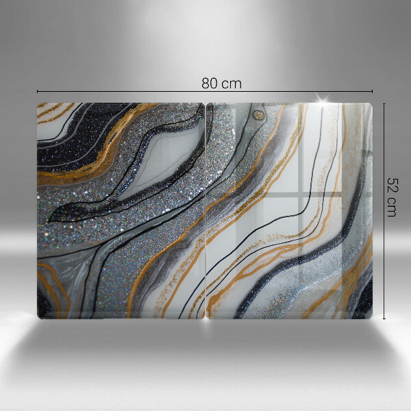 Ochrona na ścianę w kuchni skała ze złotem