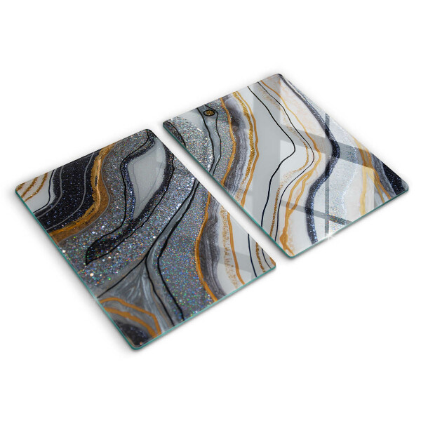 Ochrona na ścianę w kuchni skała ze złotem