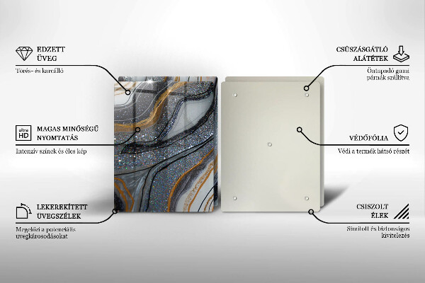 Ochrona na ścianę w kuchni skała ze złotem