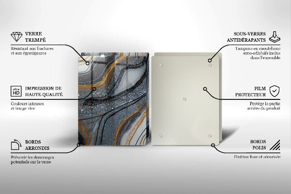 Ochrona na ścianę w kuchni skała ze złotem