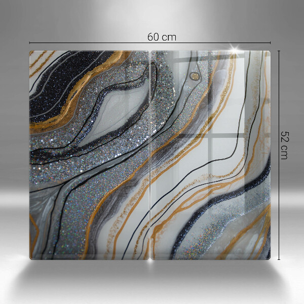 Ochrona na ścianę w kuchni skała ze złotem