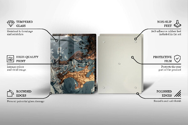 Osłona ściany przy kuchence gazowej Złota struktura skały