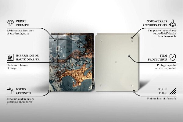 Osłona ściany przy kuchence gazowej Złota struktura skały