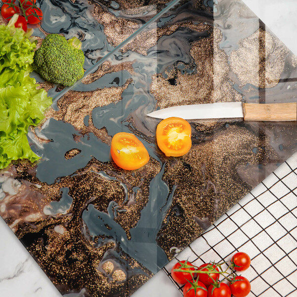 Osłona ściany przy kuchence gazowej Złota struktura skały