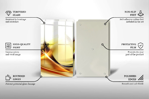 Płyta ochronna na kuchenkę Abstrakcja linie światła