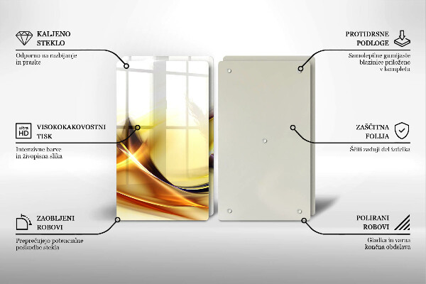 Płyta ochronna na kuchenkę Abstrakcja linie światła