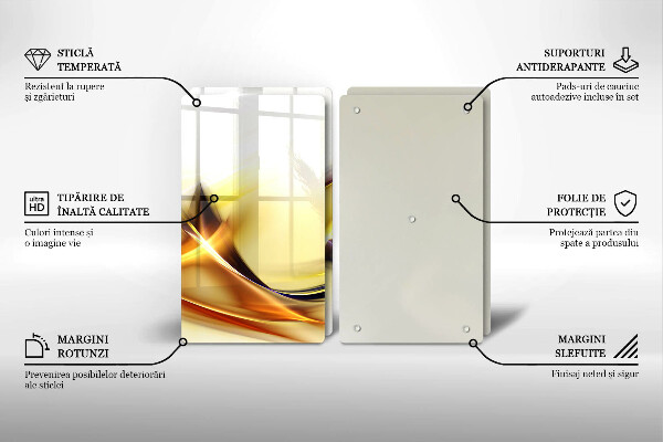 Płyta ochronna na kuchenkę Abstrakcja linie światła