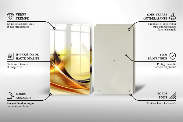 Płyta ochronna na kuchenkę Abstrakcja linie światła