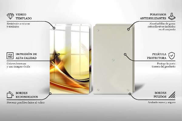 Płyta ochronna na kuchenkę Abstrakcja linie światła