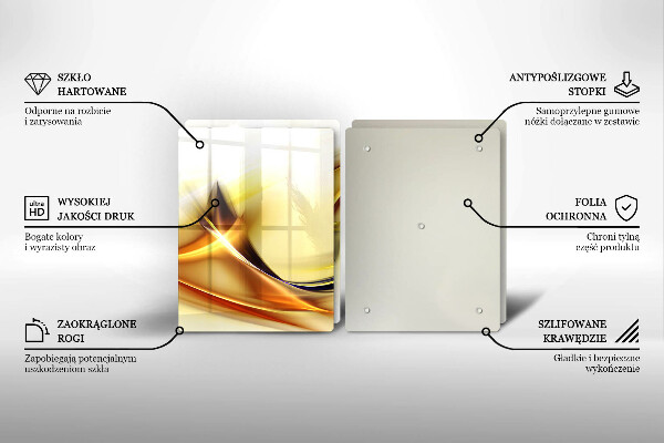 Płyta ochronna na kuchenkę Abstrakcja linie światła