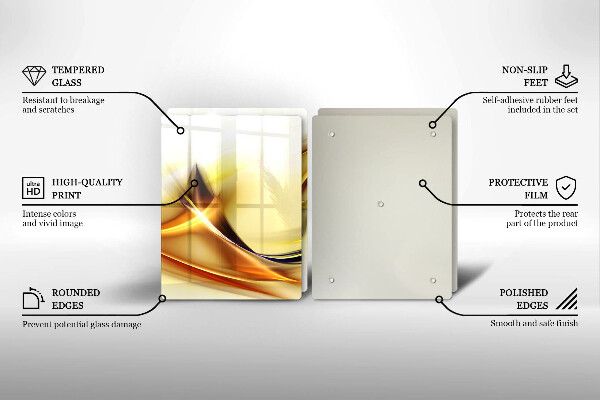 Płyta ochronna na kuchenkę Abstrakcja linie światła