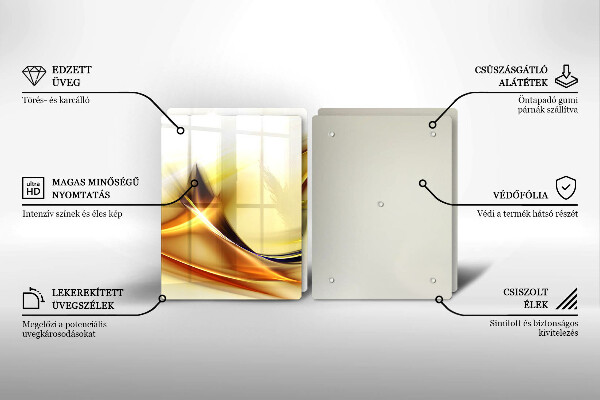 Płyta ochronna na kuchenkę Abstrakcja linie światła