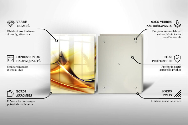 Płyta ochronna na kuchenkę Abstrakcja linie światła
