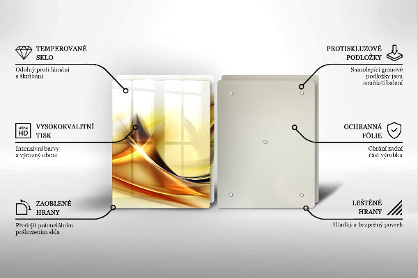 Płyta ochronna na kuchenkę Abstrakcja linie światła