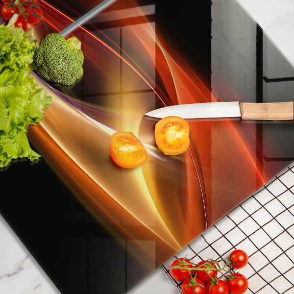 Osłona ściany przy kuchence gazowej Abstrakcja dym i światło