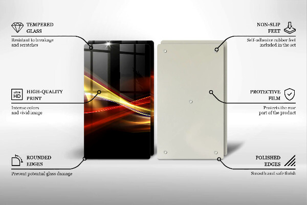 Osłona ściany przy kuchence gazowej Abstrakcja dym i światło