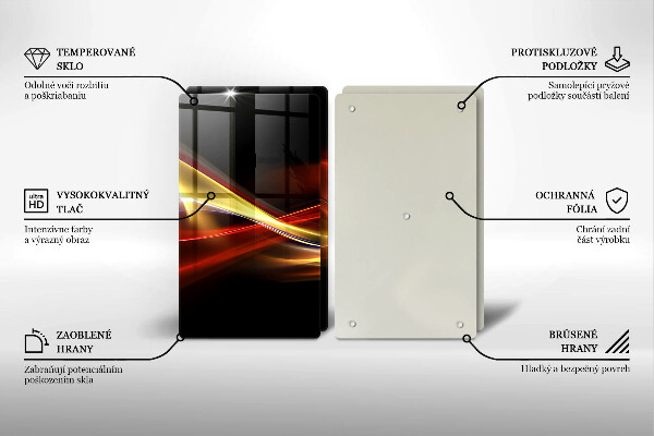 Osłona ściany przy kuchence gazowej Abstrakcja dym i światło