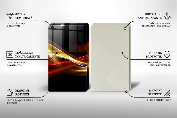 Osłona ściany przy kuchence gazowej Abstrakcja dym i światło