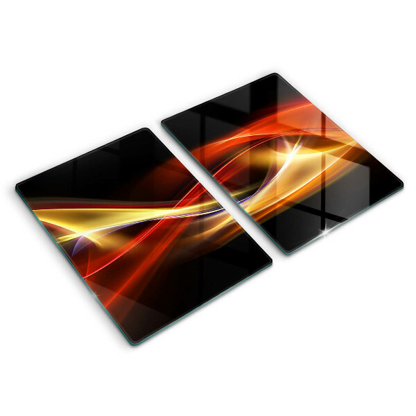 Osłona ściany przy kuchence gazowej Abstrakcja dym i światło