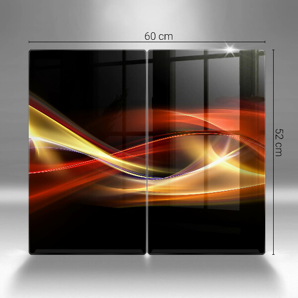 Osłona ściany przy kuchence gazowej Abstrakcja dym i światło