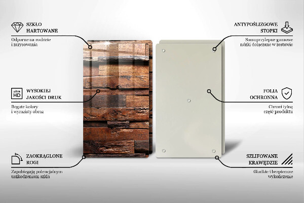 Osłona ściany przy kuchence gazowej Ozdobne deski drewno