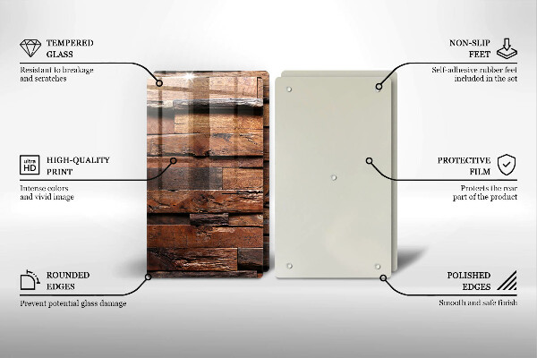 Osłona ściany przy kuchence gazowej Ozdobne deski drewno