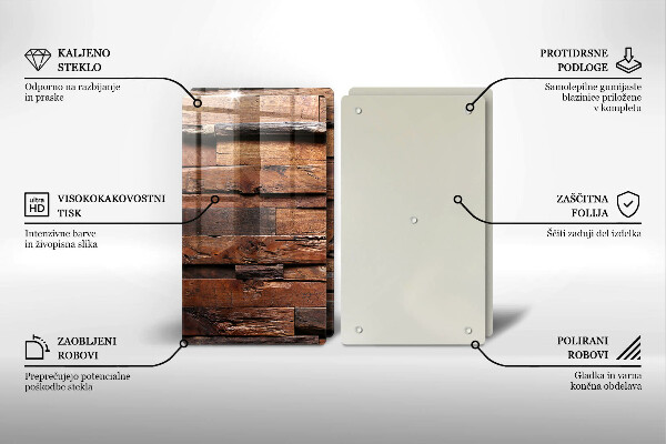 Osłona ściany przy kuchence gazowej Ozdobne deski drewno