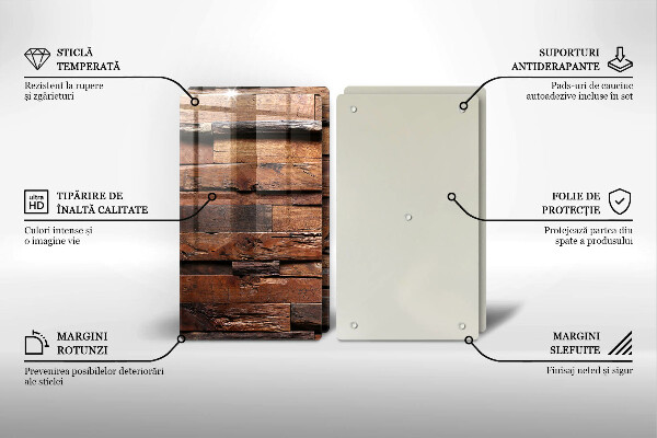 Osłona ściany przy kuchence gazowej Ozdobne deski drewno