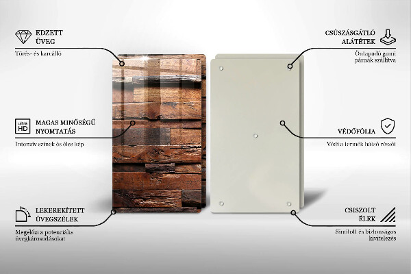 Osłona ściany przy kuchence gazowej Ozdobne deski drewno