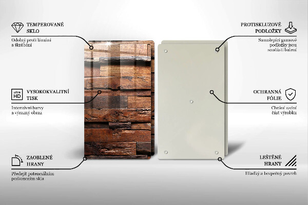 Osłona ściany przy kuchence gazowej Ozdobne deski drewno