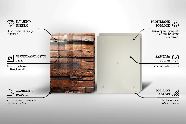 Osłona ściany przy kuchence gazowej Ozdobne deski drewno