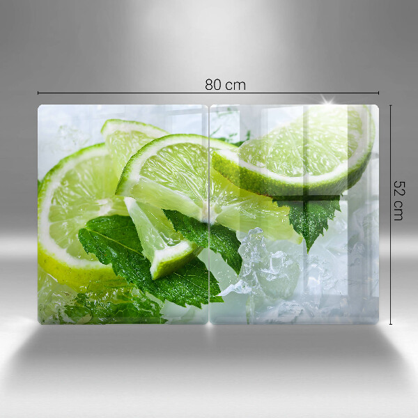 Osłona ściany przy kuchence gazowej Limonka mięta i lód