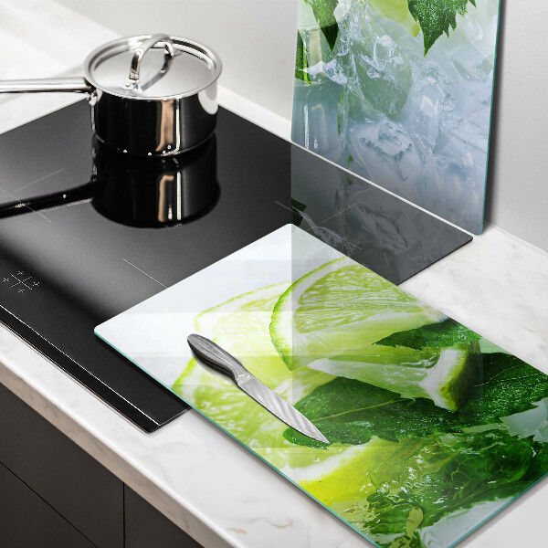 Osłona ściany przy kuchence gazowej Limonka mięta i lód