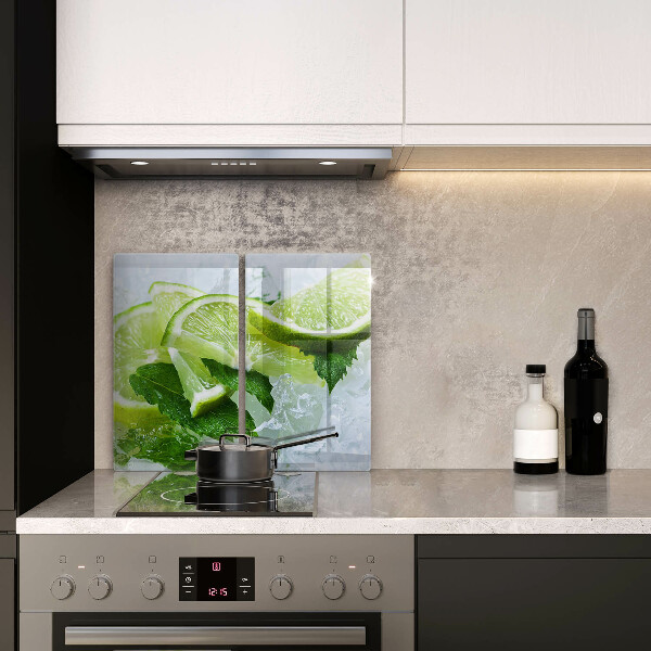 Osłona ściany przy kuchence gazowej Limonka mięta i lód