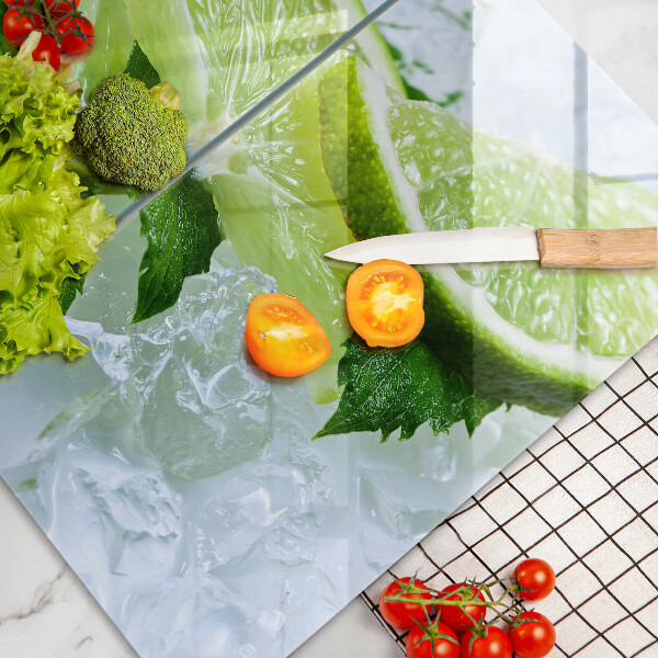 Osłona ściany przy kuchence gazowej Limonka mięta i lód