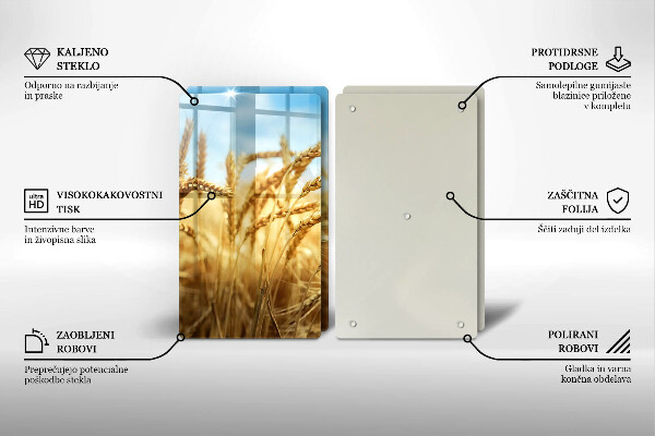 Ochrona na ścianę w kuchni Kłosy zbóż na polu