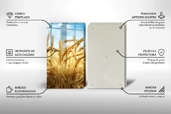 Ochrona na ścianę w kuchni Kłosy zbóż na polu