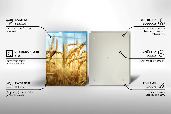 Ochrona na ścianę w kuchni Kłosy zbóż na polu