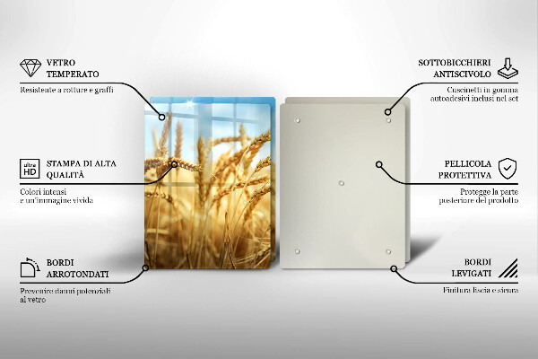 Ochrona na ścianę w kuchni Kłosy zbóż na polu