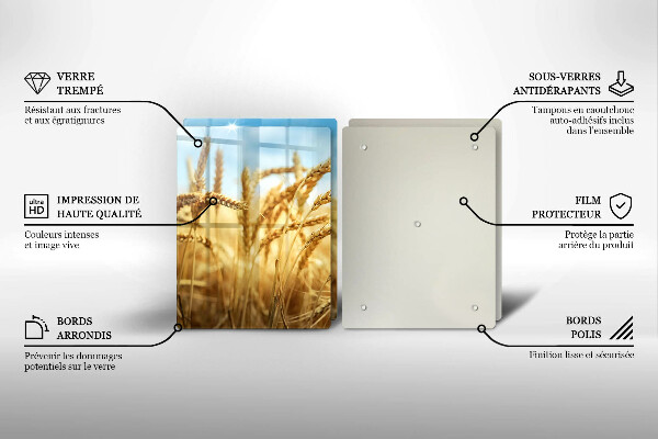 Ochrona na ścianę w kuchni Kłosy zbóż na polu
