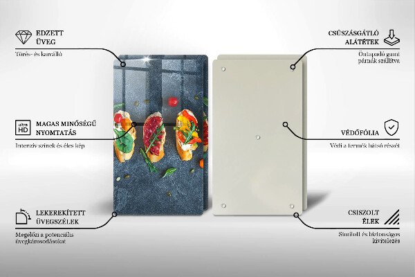 Osłona ściany przy kuchence gazowej Kolorowe kanapki