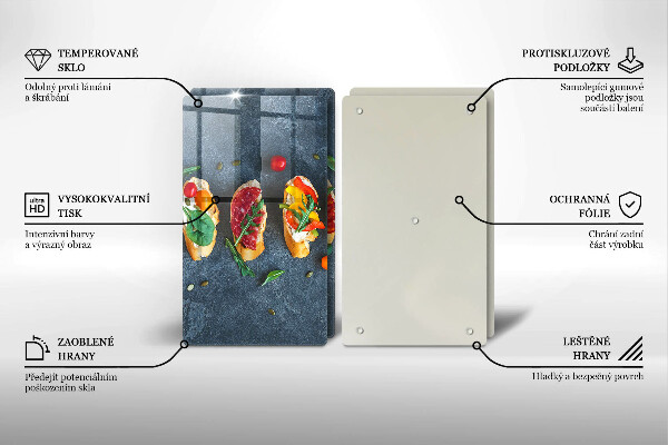 Osłona ściany przy kuchence gazowej Kolorowe kanapki