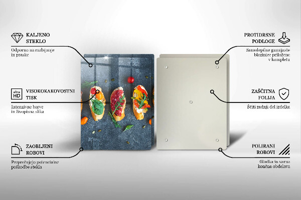 Osłona ściany przy kuchence gazowej Kolorowe kanapki
