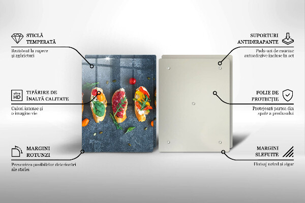 Osłona ściany przy kuchence gazowej Kolorowe kanapki