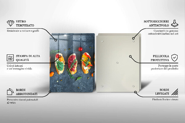 Osłona ściany przy kuchence gazowej Kolorowe kanapki