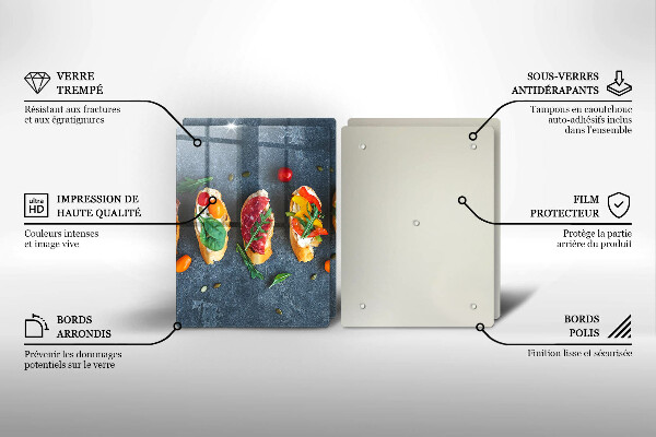 Osłona ściany przy kuchence gazowej Kolorowe kanapki