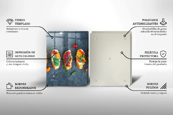 Osłona ściany przy kuchence gazowej Kolorowe kanapki